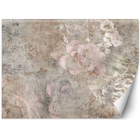 Fototapete, Beton-Boho-Rosenblume – 100 x 70