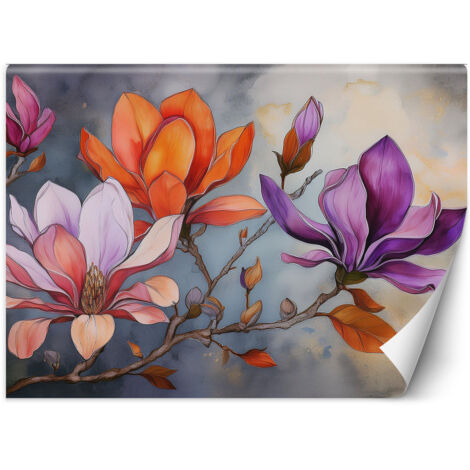 Fototapete Blume Natur Aquarell 200x140 cm
