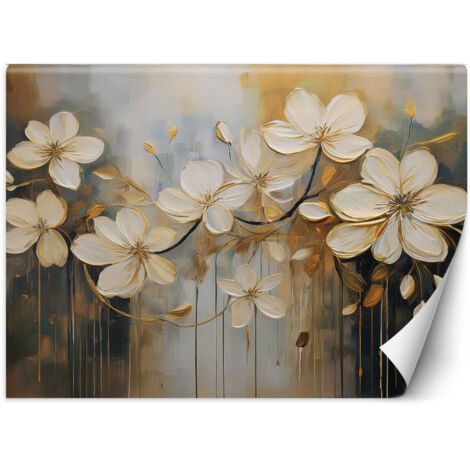 Fototapete Blumen Natur Gemalt 100x70 cm