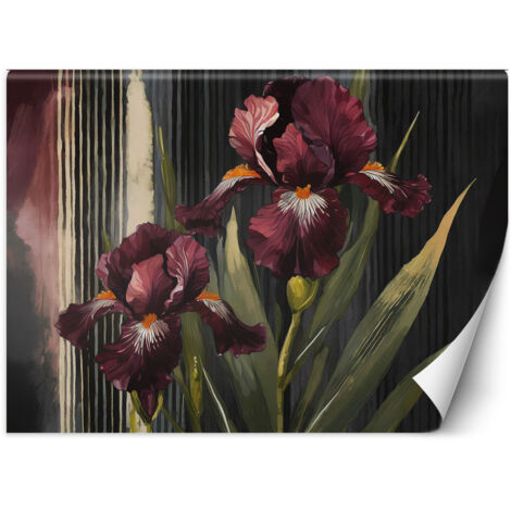 Fototapete Blumen Rot Botanik 100x70 cm