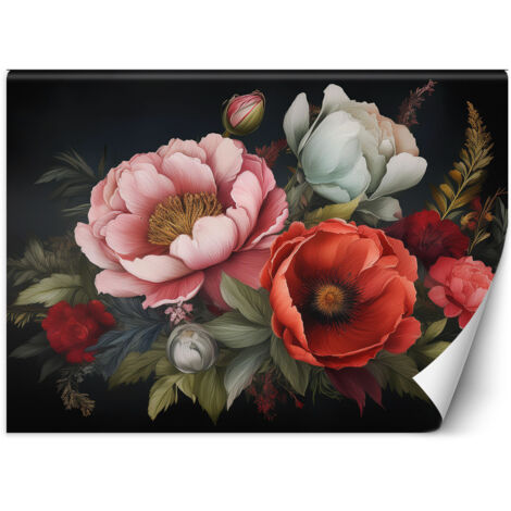 Fototapete Blumenstrauß Farbig 300x210 cm