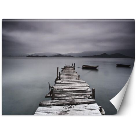 Fototapete, Brücke über den See - 100x70