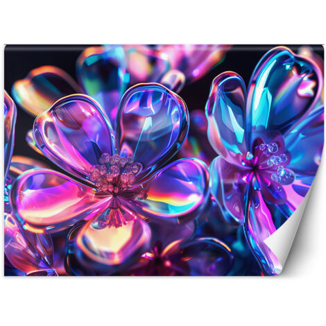 Fototapete Bunte Glasblumen - Strauß 150x105 cm