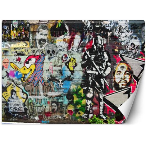 Fototapete, buntes Street-Art-Graffiti – 200x140