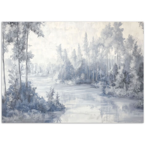Fototapete Fluss Natur Bäume 150x105 cm