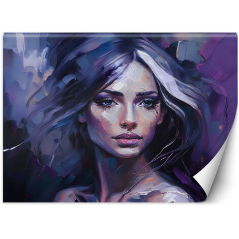 Fototapete Frau Glamour Violett 100x70 cm