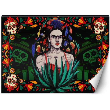 Fototapete Frida Kahlo in mexikanischem Relief 100x70 cm