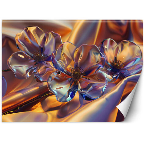 Fototapete Glasblumen in Seide 100x70 cm