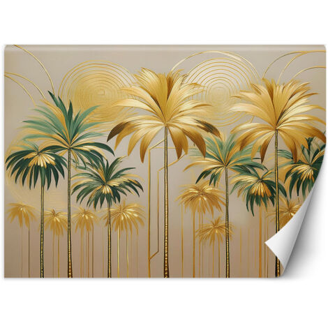 Fototapete Goldene Palmen Abstrakt 150x105 cm