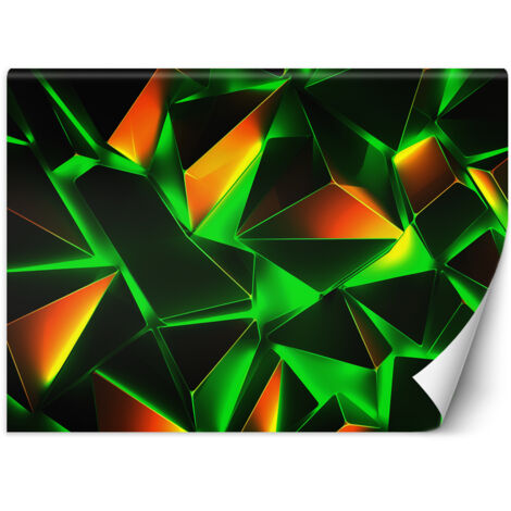 Fototapete Grüne geometrische Abstraktion 3D 100x70 cm