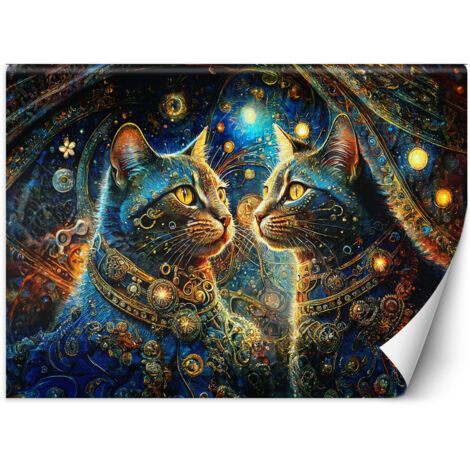 Fototapete Katze Tiere Abstrakt 100x70 cm