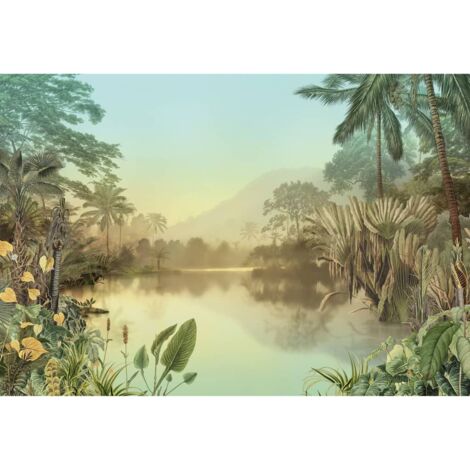 Fototapete Lac Tropical 400x270 cm Komar - Mehrfarbig