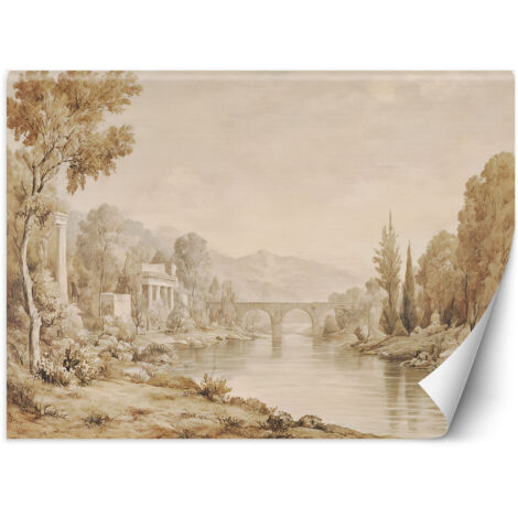 Fototapete Landschaft Sepia Vintage 150x105 cm