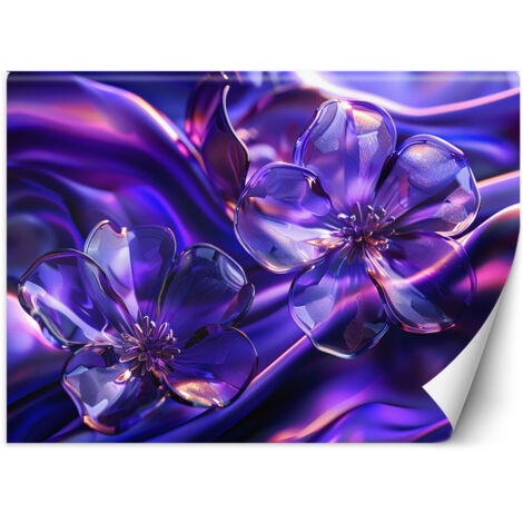 Fototapete Lila Glasblumen 150x105 cm