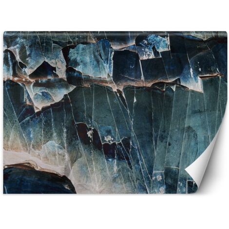 Fototapete Marmor 3D Abstrakt Textur Blau 100x70 cm