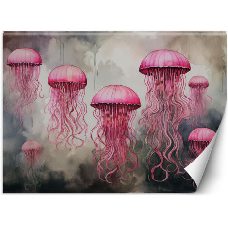 Fototapete Meeresqualle Rosa 350x245 cm