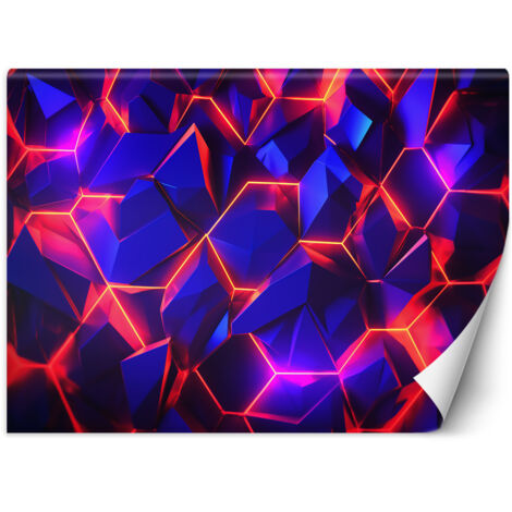 Fototapete Neon abstrakte Textur 450x315 cm