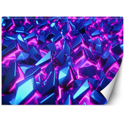 Fototapete Neon Kristalle 3D 150x105 cm