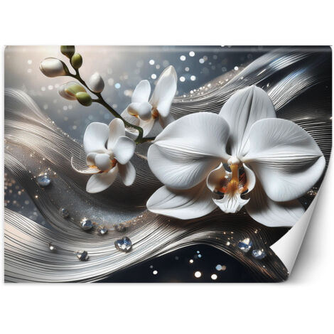 Fototapete Orchidee 3D Abstraktion 100x70 cm