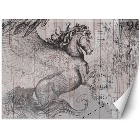 Fototapete Pegasus Pferd Abstrakt 150x105 cm