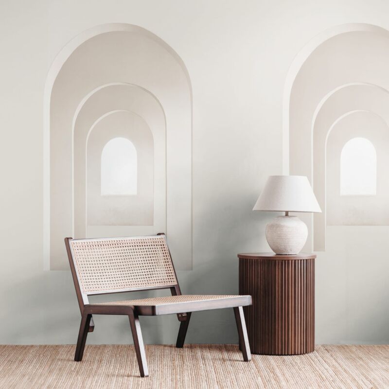 Profhome - Fototapete 398421 Heißgeprägte Vliestapete Glatt 3d Matt Creme Beige 1, 59 M X 2, 8 M