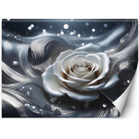 Fototapete Rosenblüte Abstraktion 3D 100x70 cm