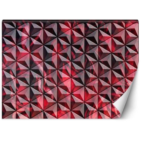 Fototapete Rote Geometrie 100x70 cm