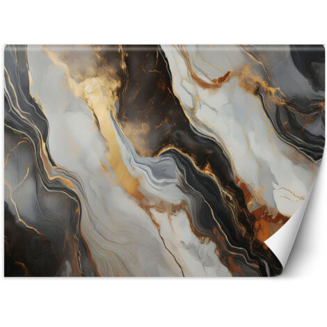 Fototapete Schwarzer grauer Marmor Industrielle Abstraktion 100x70 cm