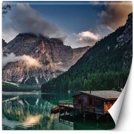 Fototapete, See in den Bergen, Berglandschaft - 200x200