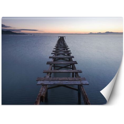 Fototapete See mit Brücke 100x70 cm