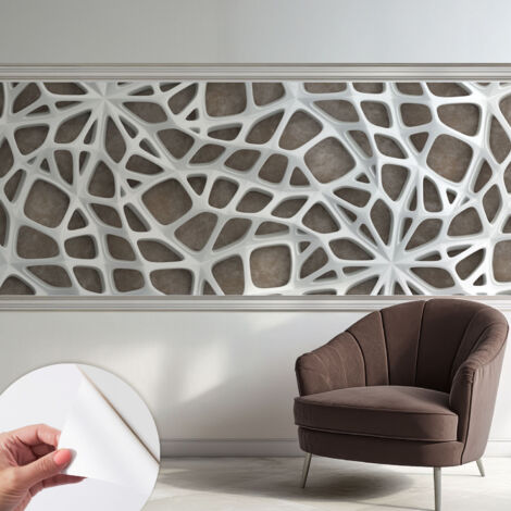 Fototapete Selbstklebend - Büro Wandgestaltung - Wanddekoration Wohnzimmer Geometrisches Netz 250x104 cm