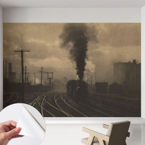 Fototapete Selbstklebend - Büro Wandgestaltung - Wanddekoration Wohnzimmer Industrielle Landschaft 152x104 cm