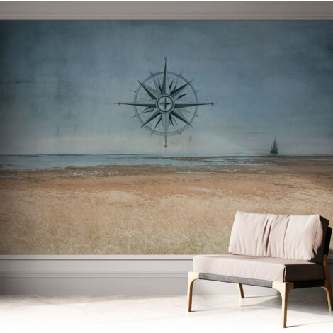 Fototapete Selbstklebend - Büro Wandgestaltung - Wanddekoration Wohnzimmer Maritime Abenteuer 312x219 cm