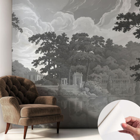 Fototapete Selbstklebend - Büro Wandgestaltung - Wanddekoration Wohnzimmer Naturlandschaft 250x250 cm