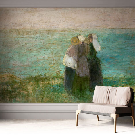 Fototapete Selbstklebend - Büro Wandgestaltung - Wanddekoration Wohnzimmer Reflexion am Meer 312x219 cm