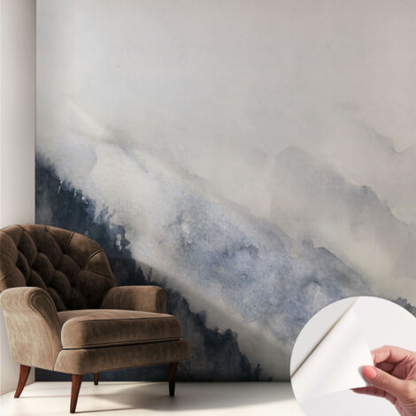 Fototapete Selbstklebend - Wanddekoration - Wandfolie - 3D Tapete Wand - Wohnungsdeko Bergnebel 250x250 cm
