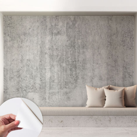 Fototapete Selbstklebend - Wanddekoration - Wandfolie - 3D Tapete Wand - Wohnungsdeko Betonwand 208x146 cm