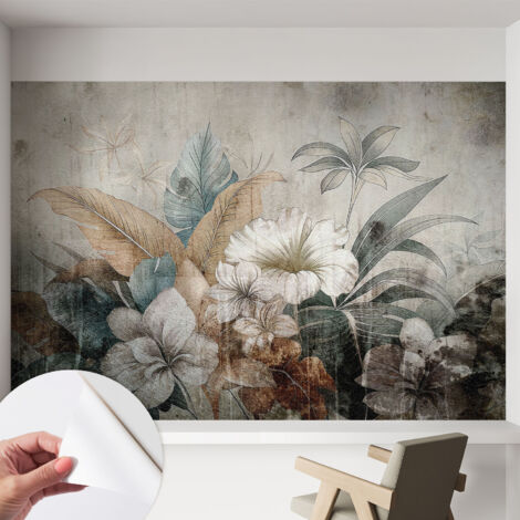 Fototapete Selbstklebend - Wanddekoration - Wandfolie - 3D Tapete Wand - Wohnungsdeko Blumenträumerei 152x104 cm