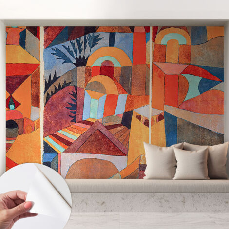 Fototapete Selbstklebend - Wanddekoration - Wandfolie - 3D Tapete Wand - Wohnungsdeko Buntes Mosaik 208x146 cm