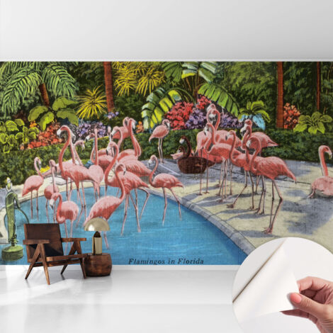 Fototapete Selbstklebend - Wanddekoration - Wandfolie - 3D Tapete Wand - Wohnungsdeko Exotische Szene 416x254 cm