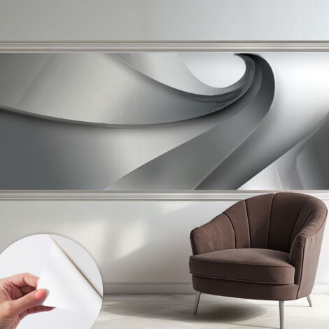 Fototapete Selbstklebend - Wanddekoration - Wandfolie - 3D Tapete Wand - Wohnungsdeko Geometrische Spiralen 250x104 cm