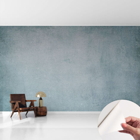 Fototapete Selbstklebend - Wanddekoration - Wandfolie - 3D Tapete Wand - Wohnungsdeko Grauer Beton 416x254 cm