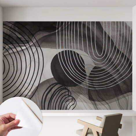 Fototapete Selbstklebend - Wanddekoration - Wandfolie - 3D Tapete Wand - Wohnungsdeko Harmonie der Formen 152x104 cm