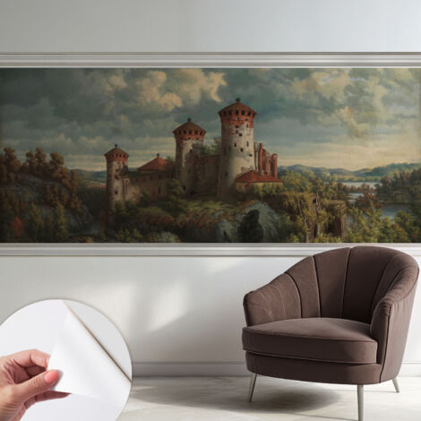 Fototapete Selbstklebend - Wanddekoration - Wandfolie - 3D Tapete Wand - Wohnungsdeko Romantische Landschaft 250x104 cm