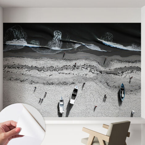 Fototapete Selbstklebend - Wanddekoration - Wandfolie - 3D Tapete Wand - Wohnungsdeko Strandruhe 152x104 cm
