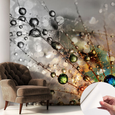 Fototapete Selbstklebend - Wanddekoration - Wandfolie - 3D Tapete Wand - Wohnungsdeko Tauperlen 250x250 cm