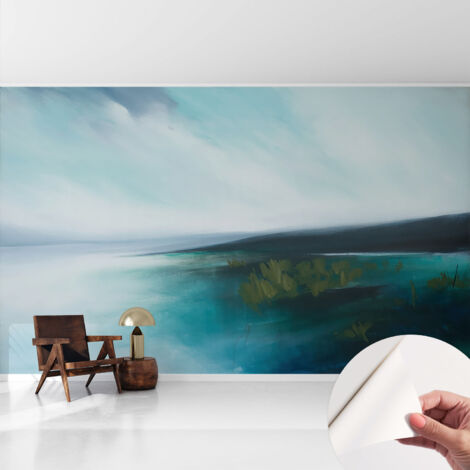 Fototapete Selbstklebend - Wanddekoration - Wandfolie - 3D Tapete Wand - Wohnungsdeko Wasserschönheit 416x254 cm