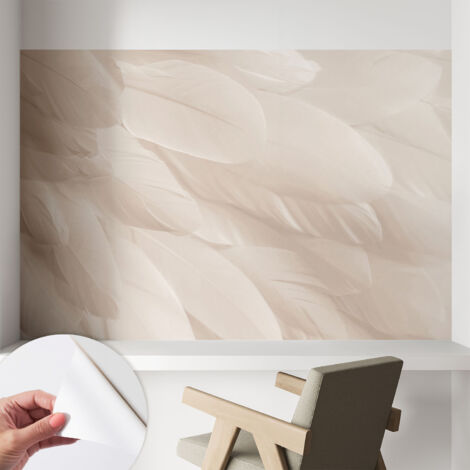 Fototapete Selbstklebend - Wandtattoo - leicht anzubringen - Wandverkleidung Ätherische Federn 104x70 cm