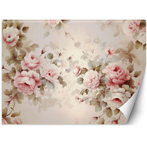 Fototapete Shabby Chic Rosen 100x70 cm