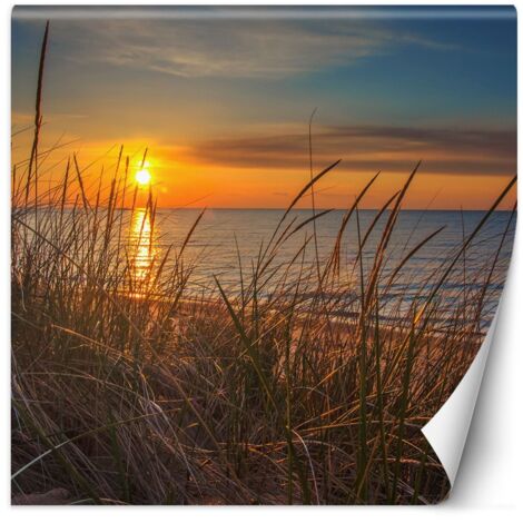 Fototapete, Sonnenuntergang über dem Meer – 200x200
